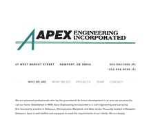 Tablet Screenshot of apexengineeringinc.com